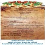 Program of the Festive Christmas and New Year Concert of Bucharest Doctor's Orchestra